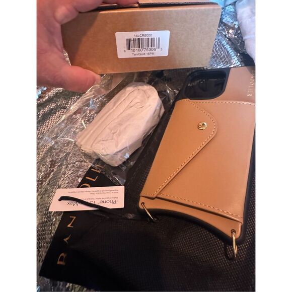 Bandolier CRYSTAL  long wristlet strap & 15pro max crossbody phone case nwt/NIP - Picture 6 of 6